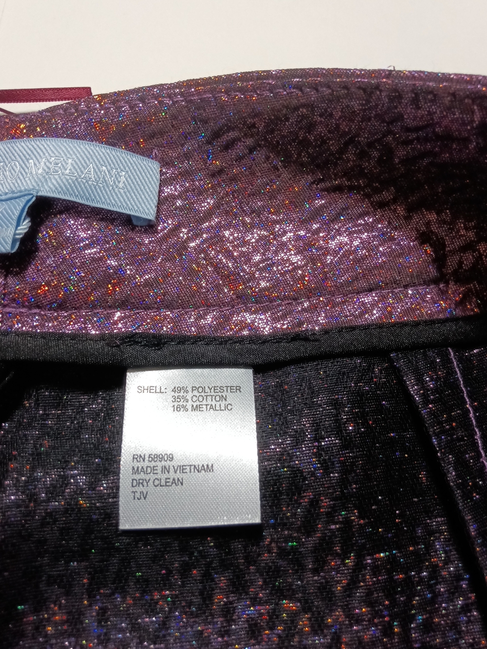Antonio Melani X The Nat Note Sita Pink Holographic Jacquard Wide-Leg Pants Sz 0 - Picture 15 of 16